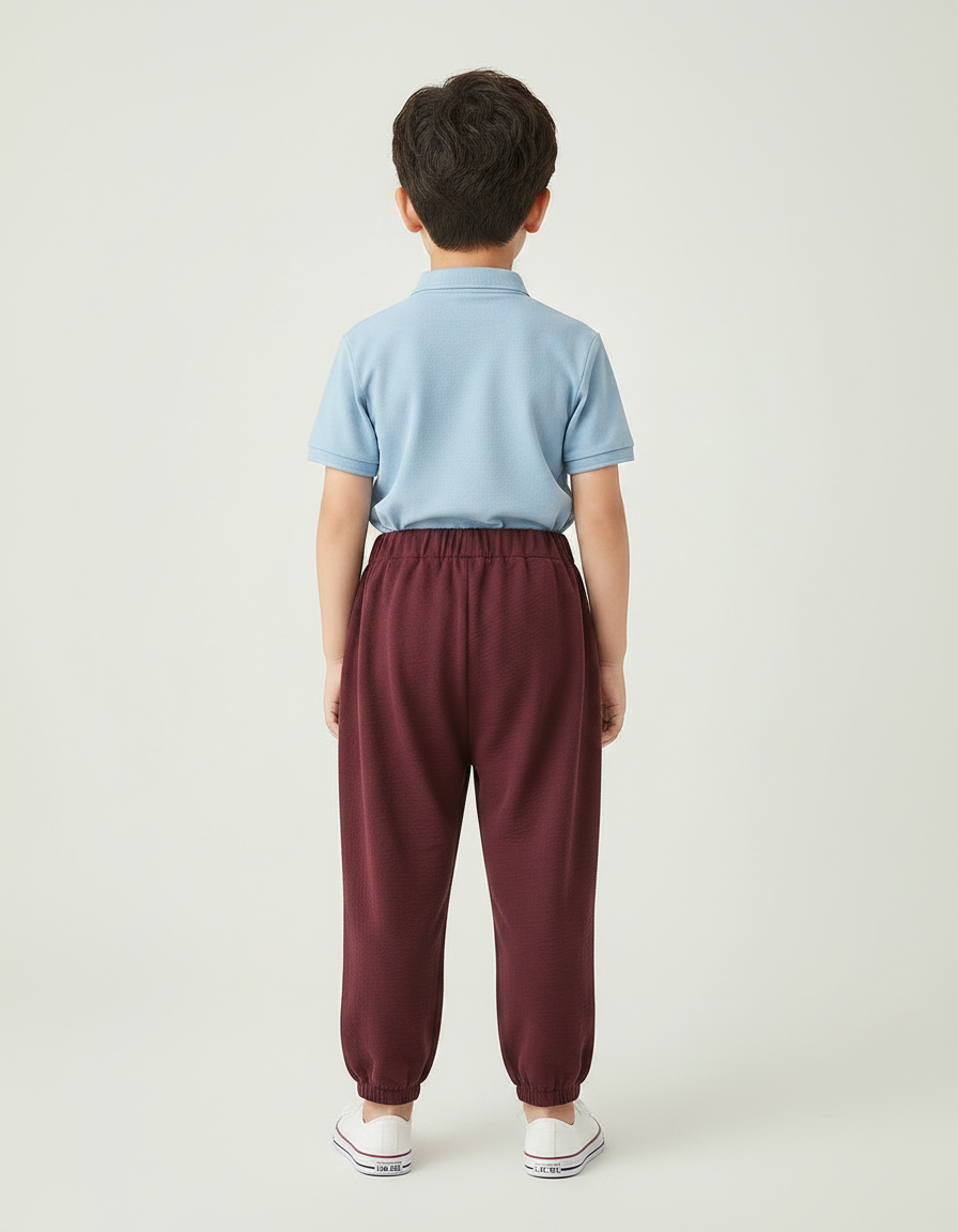 Pantalon À Pince Bordeaux - Molleton - vue 2