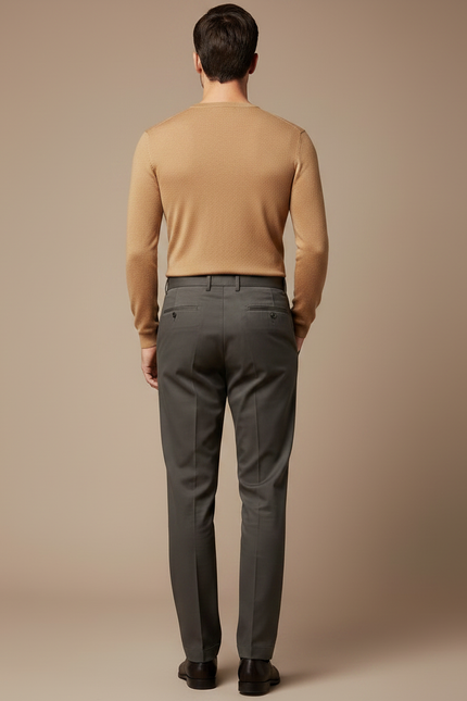 Pantalon À Pince 6d05 - Gris Gabardine - vue 2