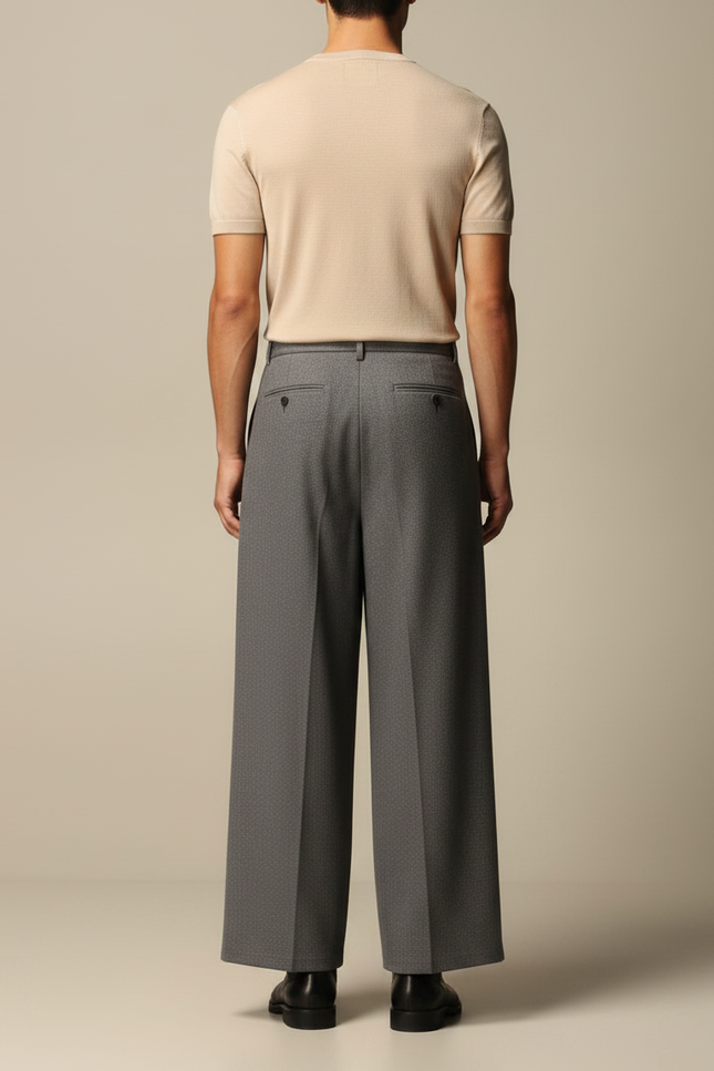 Pantalon À Pince Homme Gris - Laine - vue 2