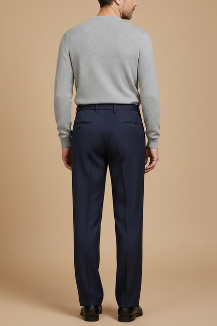 Pantalon À Pince 8ed7 - Marine Gabardine - vue 2