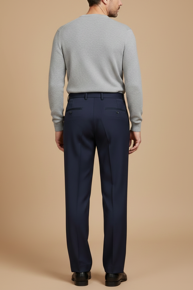 Pantalon À Pince 8ed7 - Marine Gabardine - vue 2