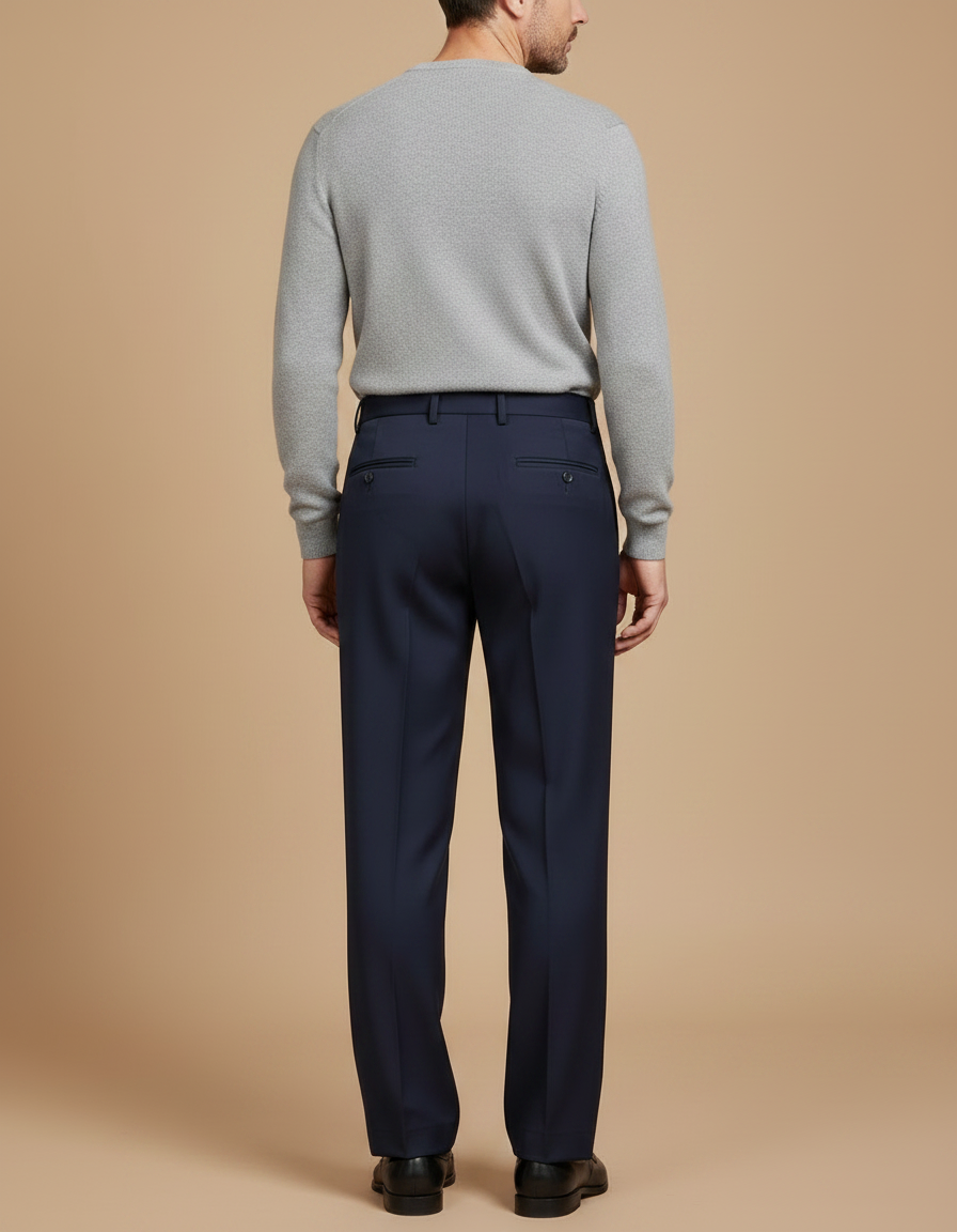 Pantalon À Pince 8ed7 - Marine Gabardine - vue 2