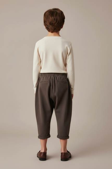 Pantalon À Pince 47b8 - Kaki Molleton - vue 2