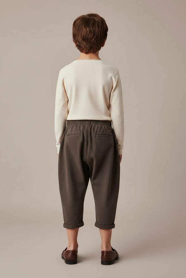 Pantalon À Pince 47b8 - Kaki Molleton - vue 2
