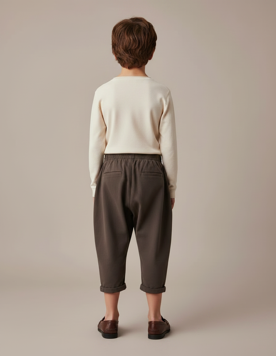 Pantalon À Pince 47b8 - Kaki Molleton - vue 2
