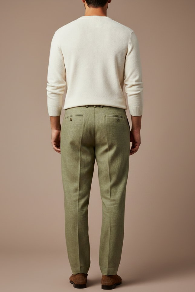Pantalon À Pince Vert - Kaki Laine - vue 2