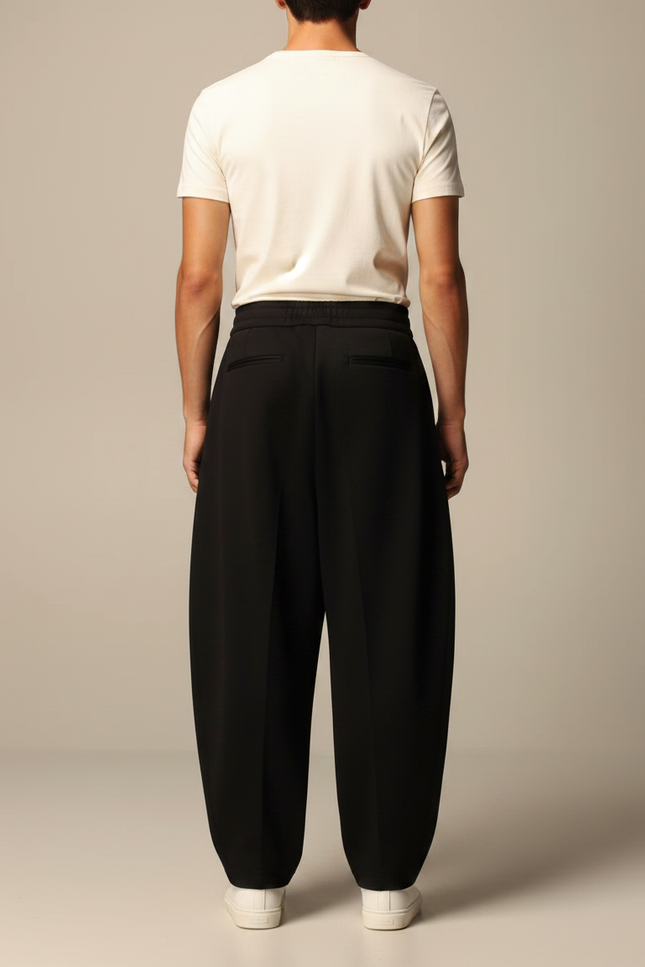 Pantalon À Pince Homme Grande Taille - Noir Gabardine - vue 2