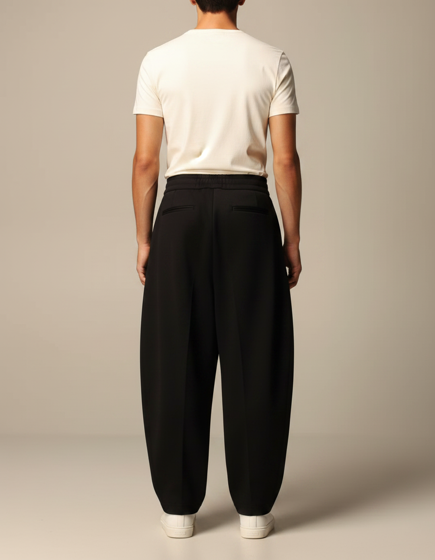 Pantalon À Pince Homme Grande Taille - Noir Gabardine - vue 2