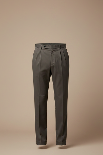 Pantalon À Pince 6d05 - Gris Gabardine - vue 3