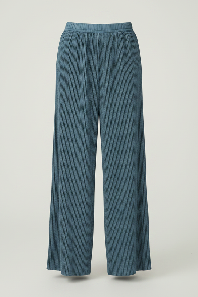 Pantalon À Pince Bleu Plissé Ample Scintillant Enfant - Polyester - vue 3