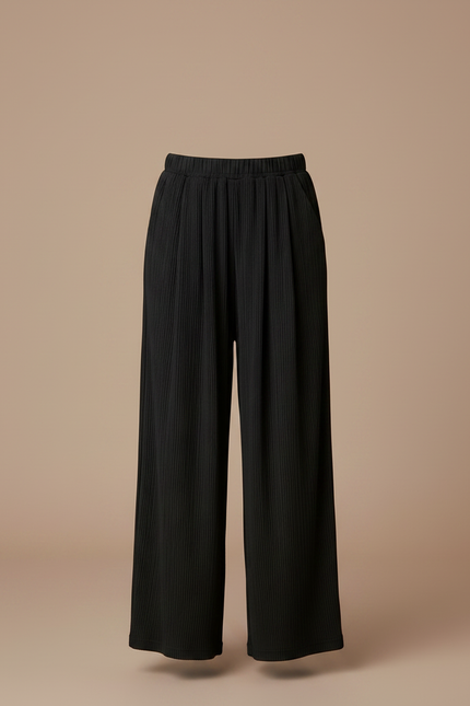Pantalon À Pince Add1 - Noir Maille - vue 3