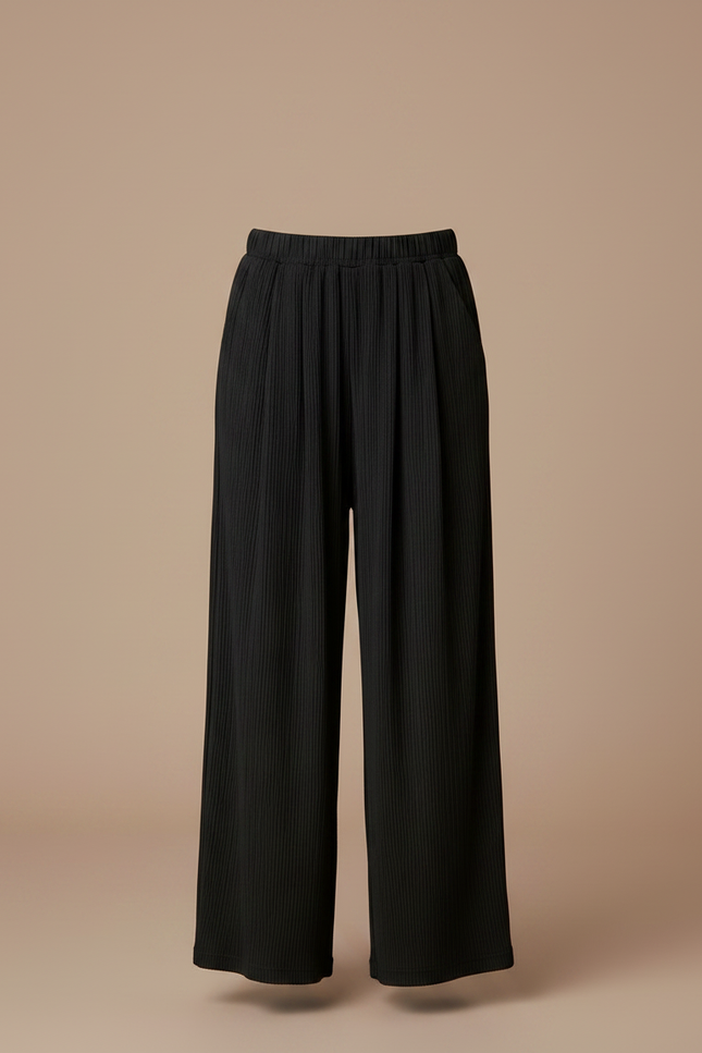 Pantalon À Pince Add1 - Noir Maille - vue 3