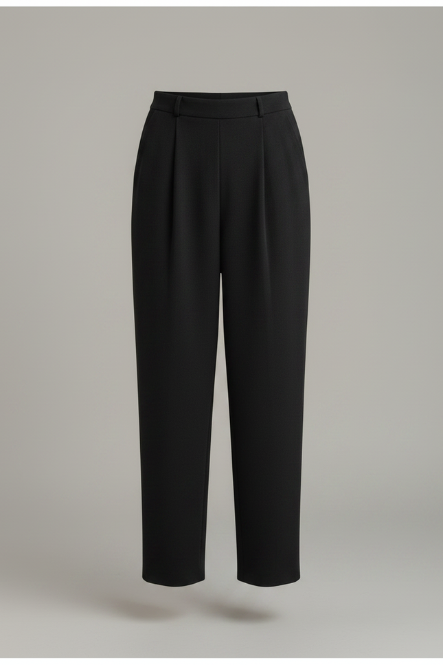 Pantalon À Pince Noir Ample Décontracté Harem Tricoté - Maille - vue 3