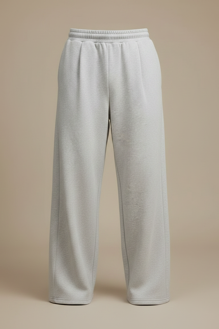 Pantalon À Pince Gris Ample Molleton Décontracté Homme - vue 3