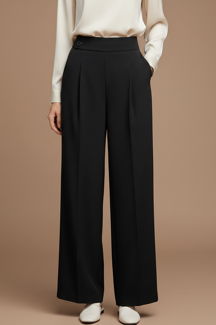 Pantalon À Pince C309 - Noir Polyester - vue 3