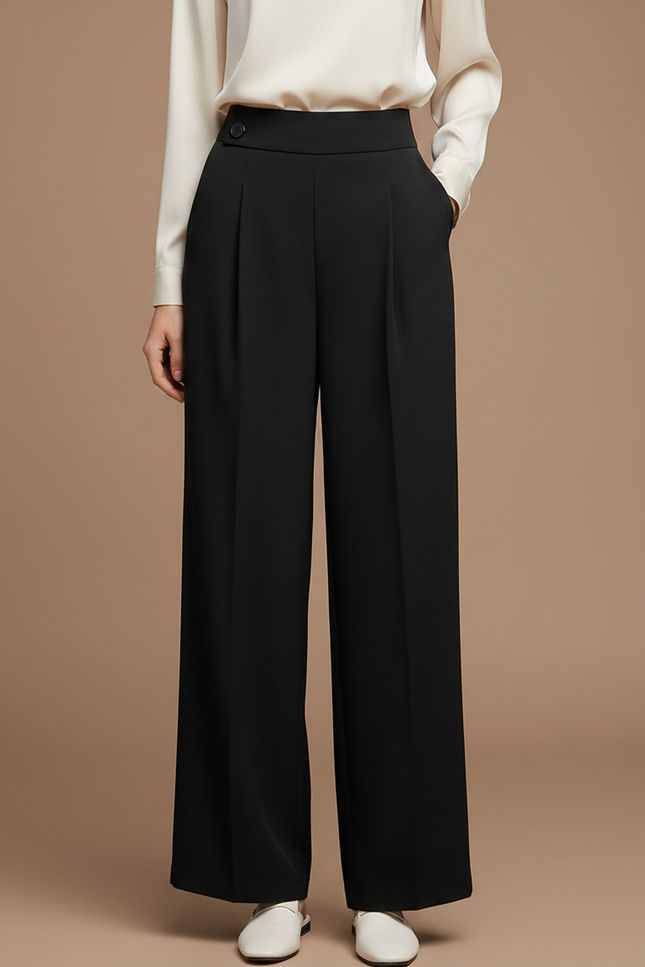 Pantalon À Pince C309 - Noir Polyester - vue 3