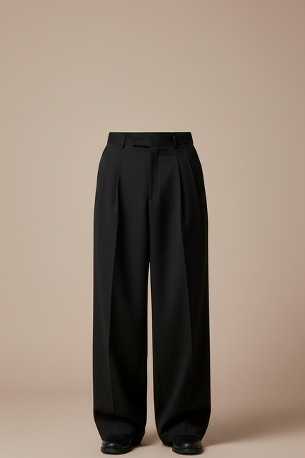 Pantalon À Pince 8ae7 - Noir Gabardine - vue 3