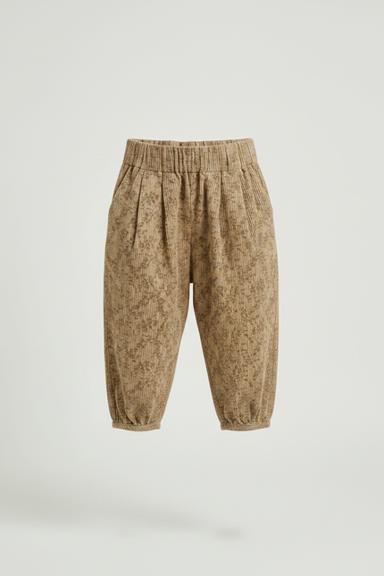 Pantalon À Pince Harem Imprimé Côtelé Ample Enfant - Cordé - vue 3