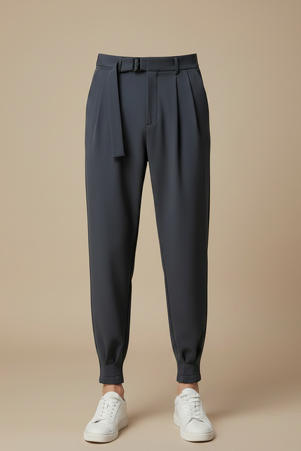 Pantalon À Pince Homme Bleu Marine - Polyester - vue 3