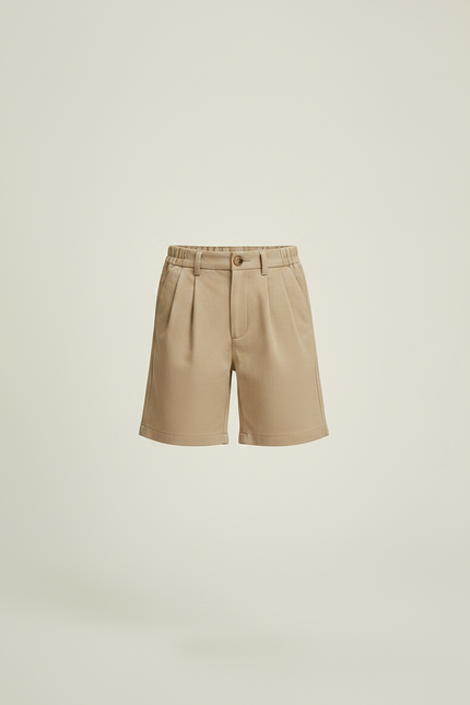 Pantalon À Pince Kaki Plissé Décontracté Garçon Coton - vue 3