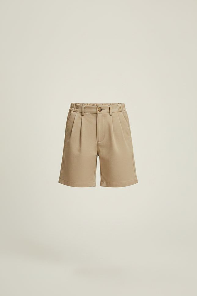 Pantalon À Pince Kaki Plissé Décontracté Garçon Coton - vue 3