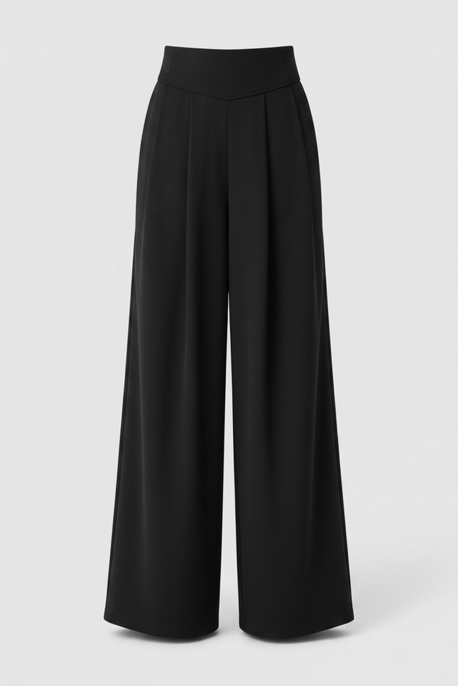 Pantalon À Pince Noir Ample Fluide Fille - Polyester - vue 3
