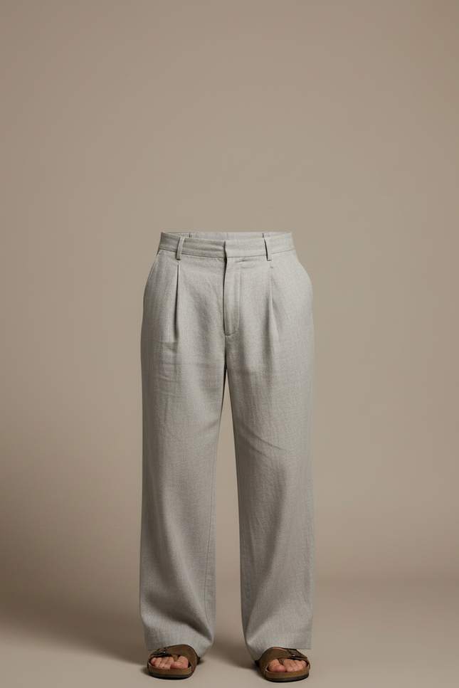 Pantalon À Pince Lin - Gris - vue 3