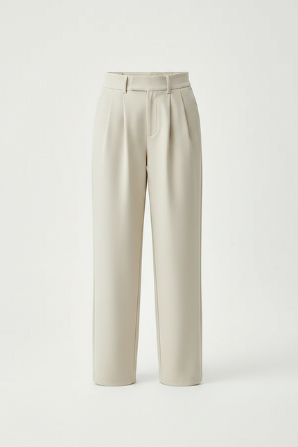 Pantalon À Pince Beige Ample Plissé Enfant - Gabardine - vue 3