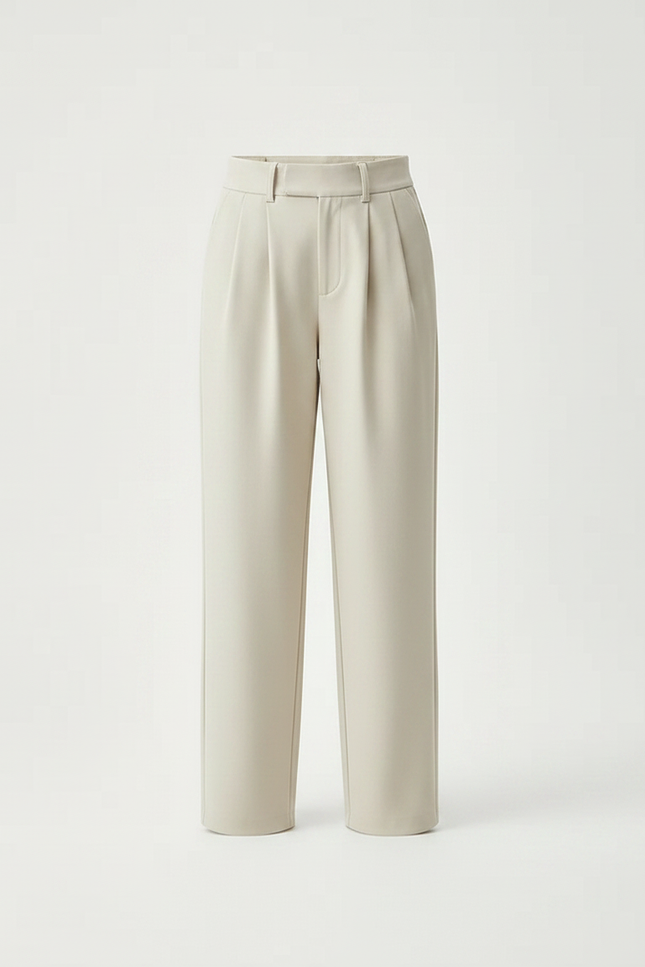 Pantalon À Pince Beige Ample Plissé Enfant - Gabardine - vue 3