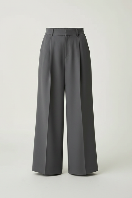 Pantalon À Pince E086 - Gris Gabardine - vue 3
