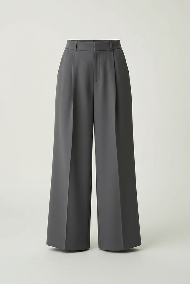 Pantalon À Pince E086 - Gris Gabardine - vue 3