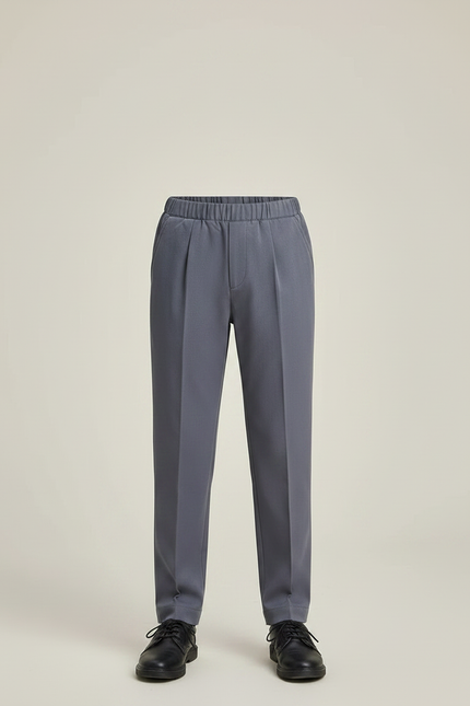 Pantalon À Pince Gris Droit Enfant Élégant Décontracté - Gabardine - vue 3