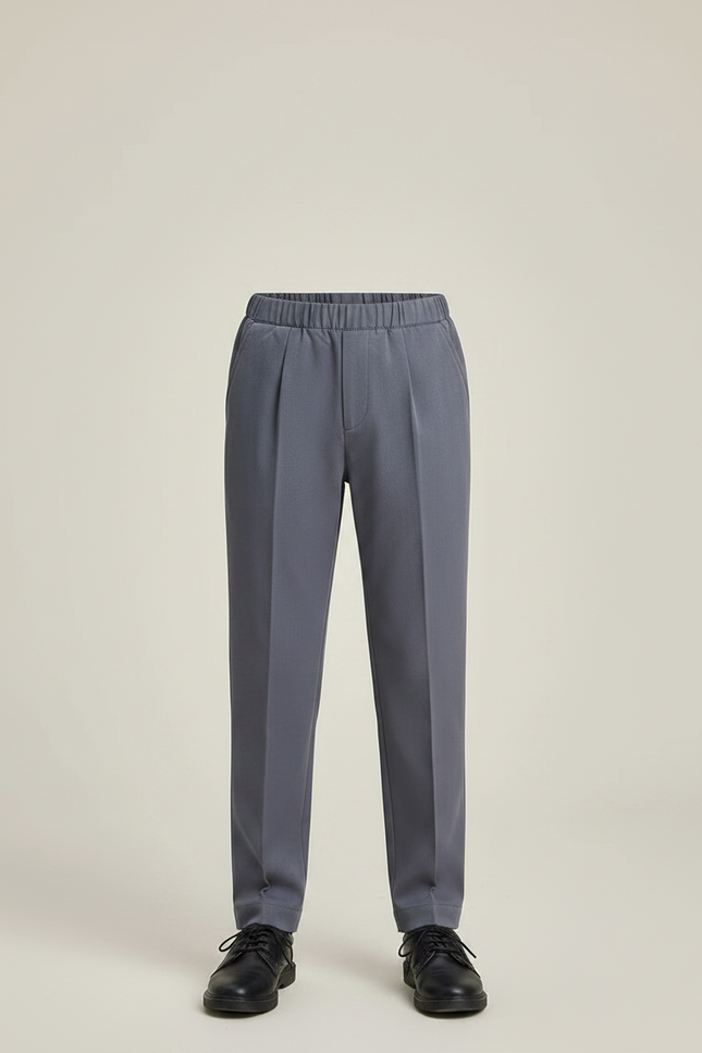 Pantalon À Pince Gris Droit Enfant Élégant Décontracté - Gabardine - vue 3