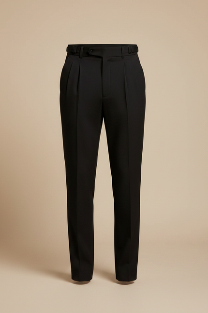 Pantalon À Pince 74ff - Noir Gabardine - vue 3