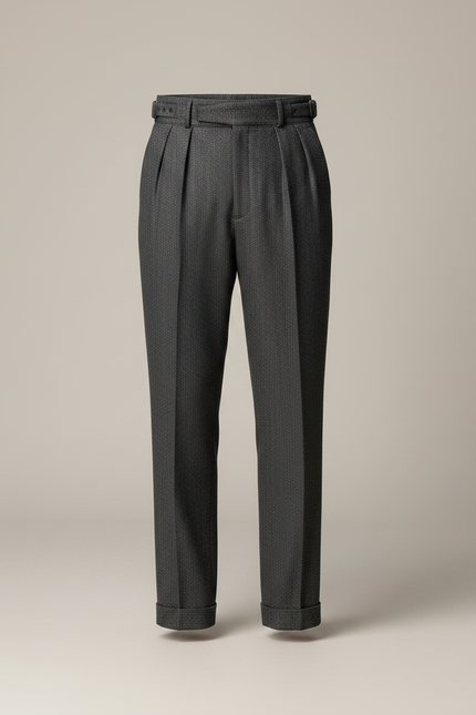 Pantalon À Pince 7959 - Gris Tweed - vue 3