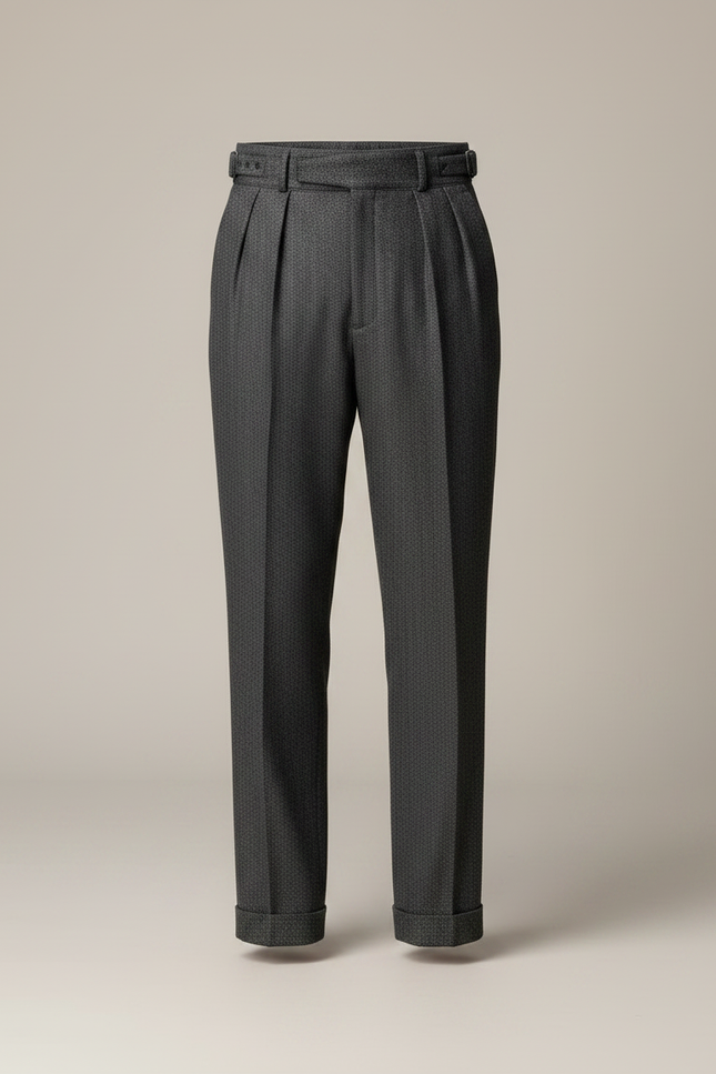 Pantalon À Pince 7959 - Gris Tweed - vue 3