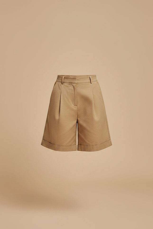 Pantalon À Pince Beige Plissé Droit Court Enfant - Gabardine - vue 3
