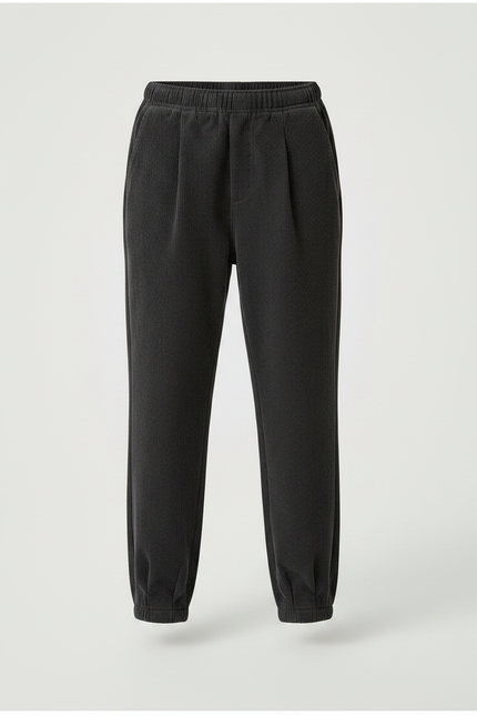Pantalon À Pince Gris Côtelé Ample Décontracté Enfant - Cordé - vue 3