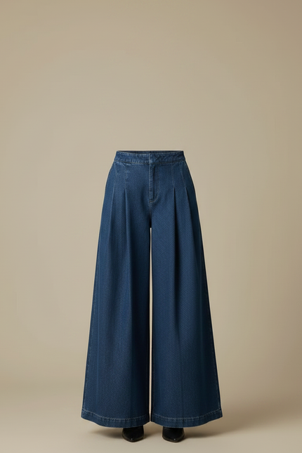 Pantalon À Pince Bleu - Jean - vue 3
