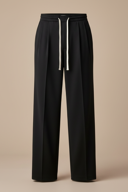 Pantalon À Pince Grande Taille - Noir Polyester - vue 3