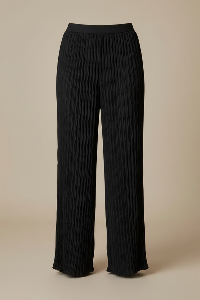 Pantalon À Pince 7a26 - Noir Polyester - vue 3
