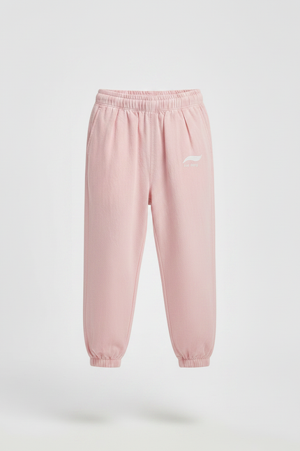 Pantalon À Pince Rose Coton Ample Enfant Décontracté - Molleton - vue 3