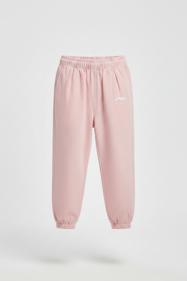 Pantalon À Pince Rose Coton Ample Enfant Décontracté - Molleton - vue 3