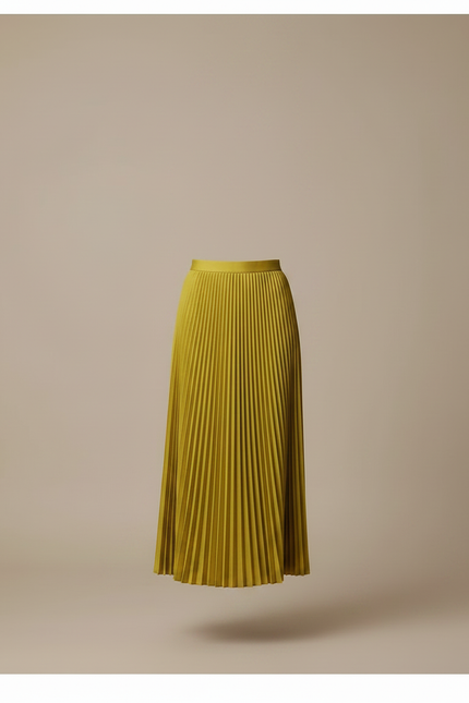 Pantalon À Pince Plissé Vert Fluide Ample Femme - Polyester - vue 3