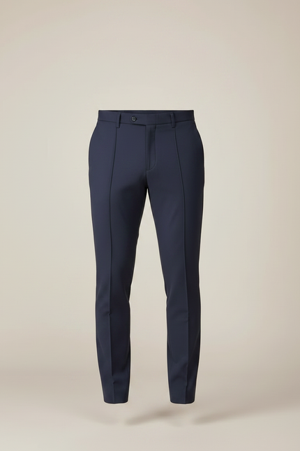 Pantalon À Pince Skinny - Marine Gabardine - vue 3