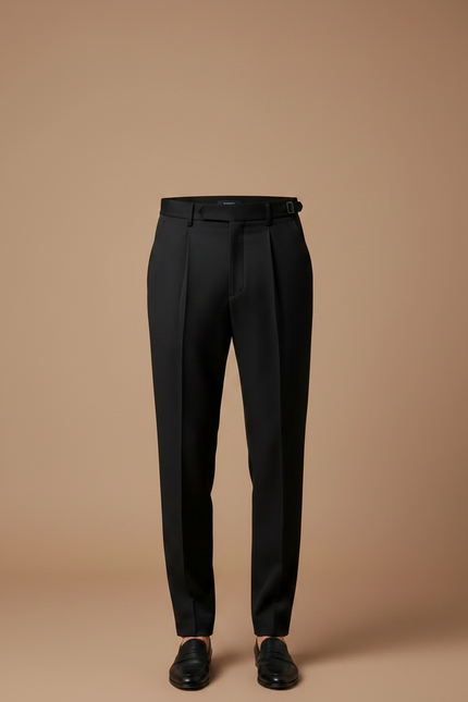 Pantalon À Pince 8b69 - Noir Gabardine - vue 3