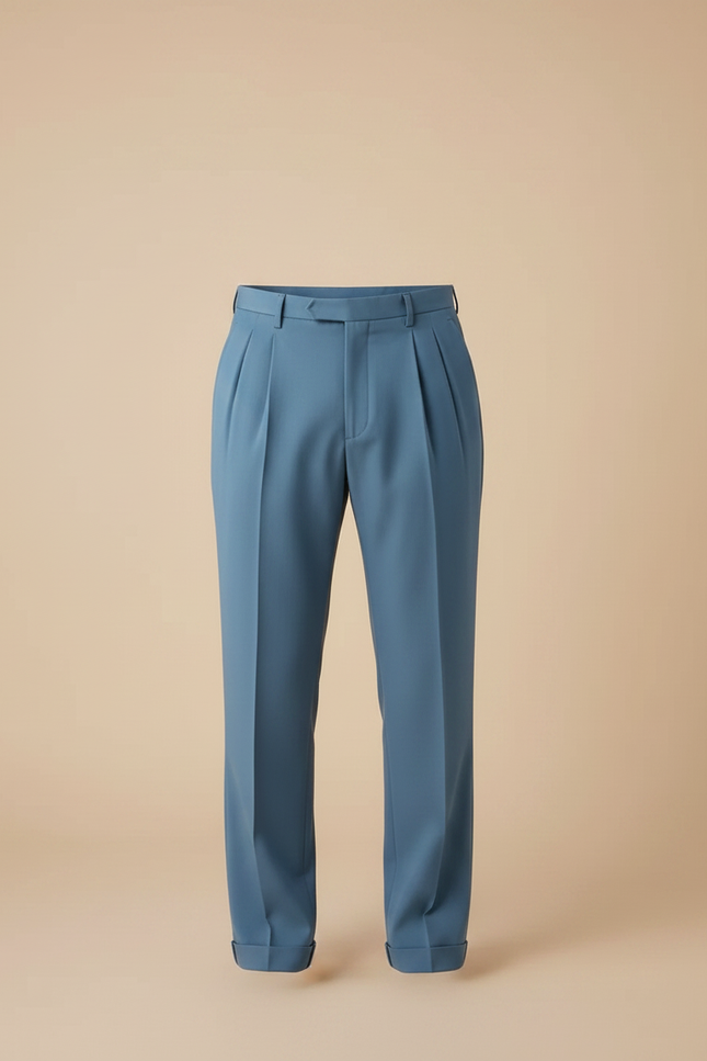 Pantalon À Pince Homme Bleu - Polyester - vue 3
