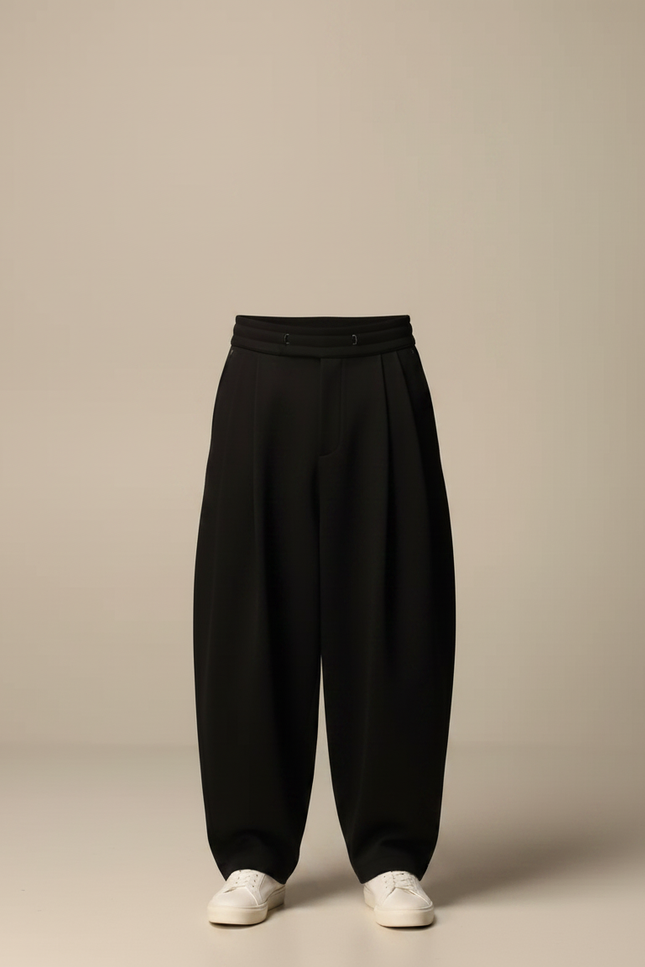 Pantalon À Pince Homme Grande Taille - Noir Gabardine - vue 3