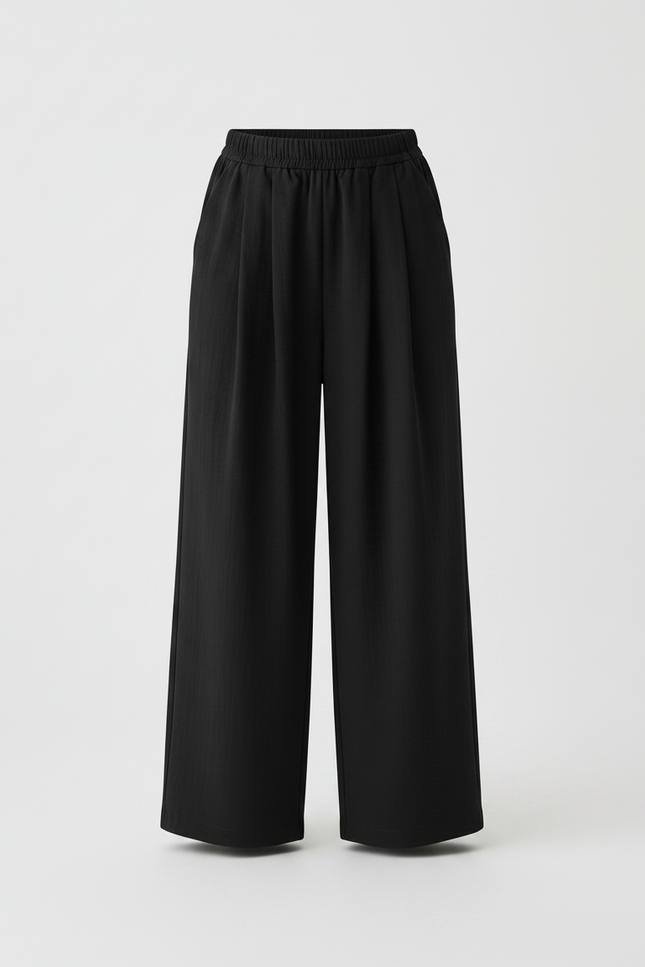 Pantalon À Pince 5986 - Noir Viscose - vue 3