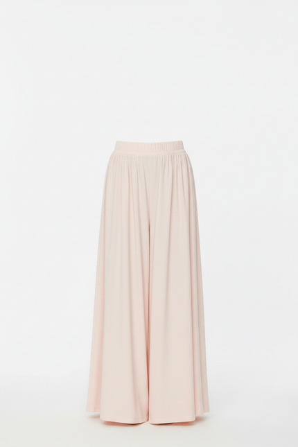 Pantalon À Pince Rose Pâle Fluide Ample Décontracté - Viscose - vue 3